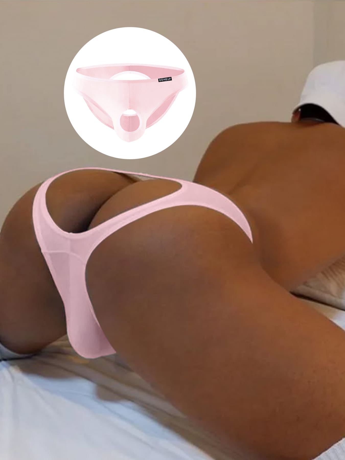 Men's Provocative O-Ring Enhancing Fetish Briefs