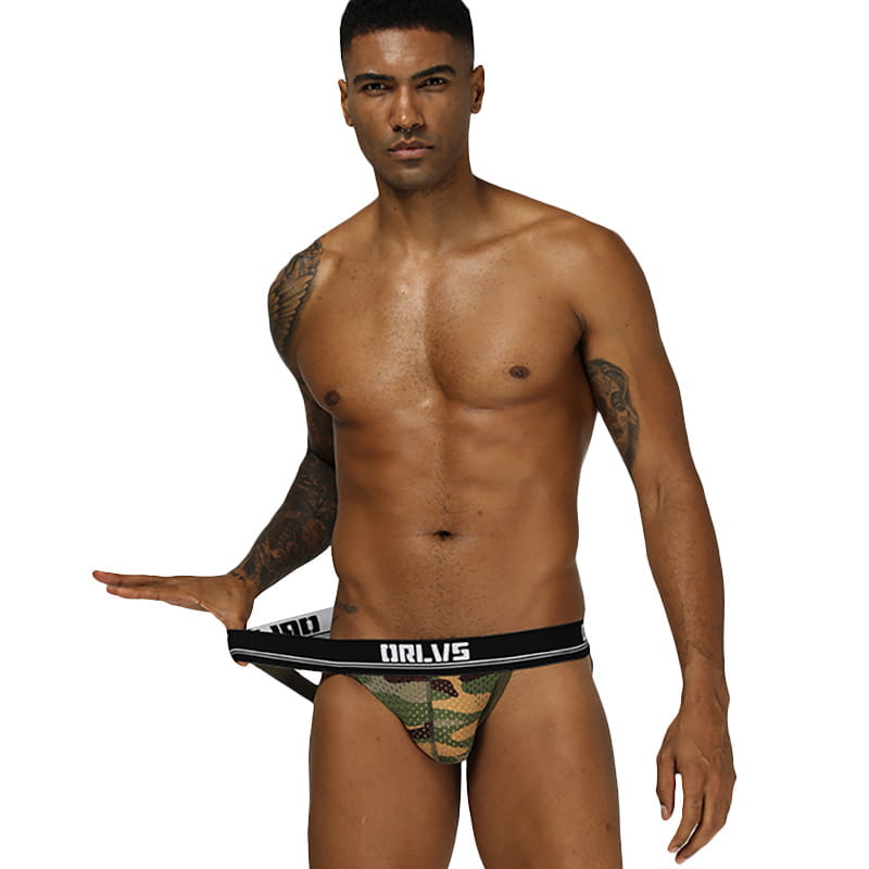 Men's Breathable Mesh Camo Athletic Jockstraps