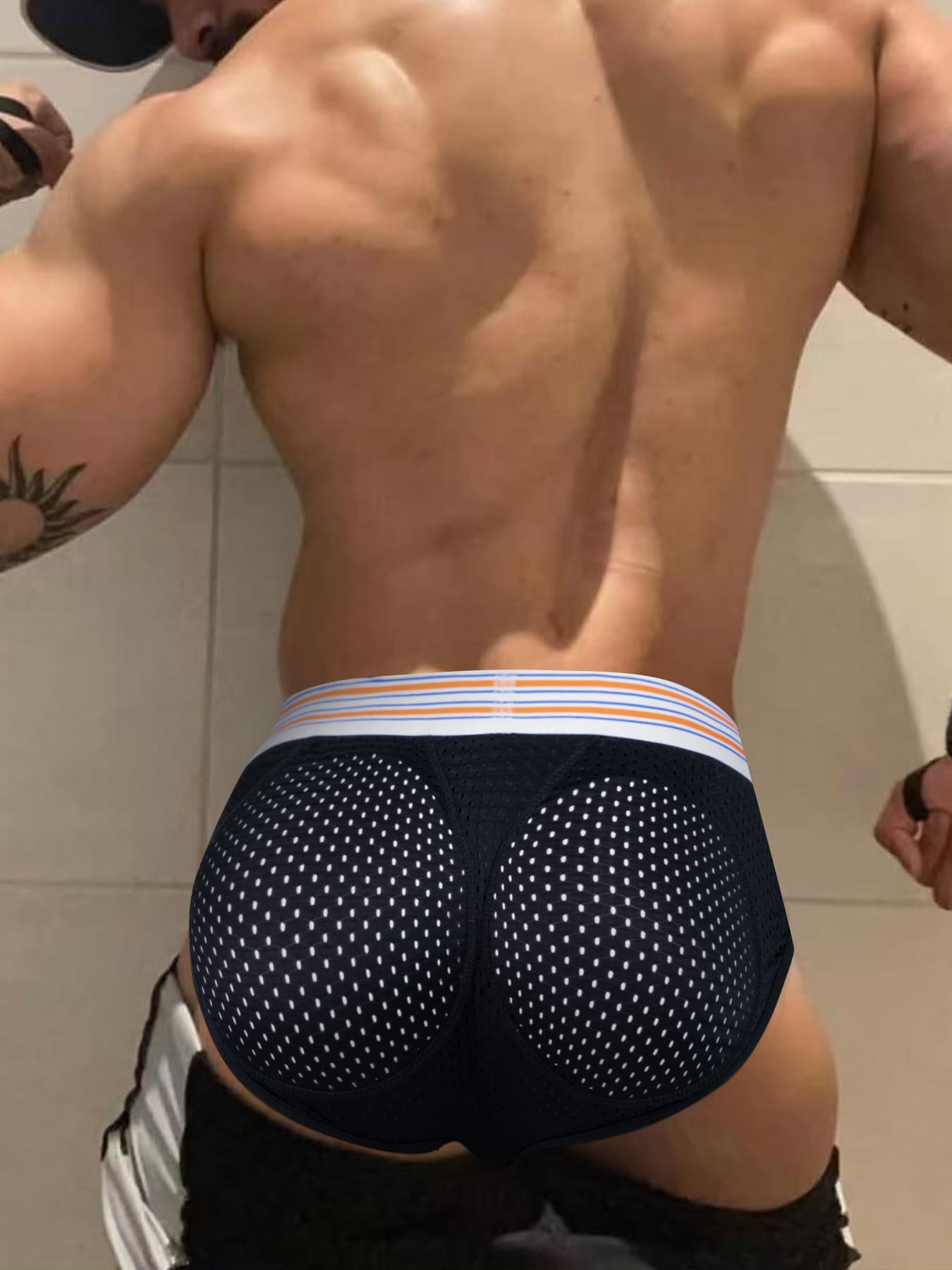 Men's Breathable Mesh Removable Padded Enhancing Briefs