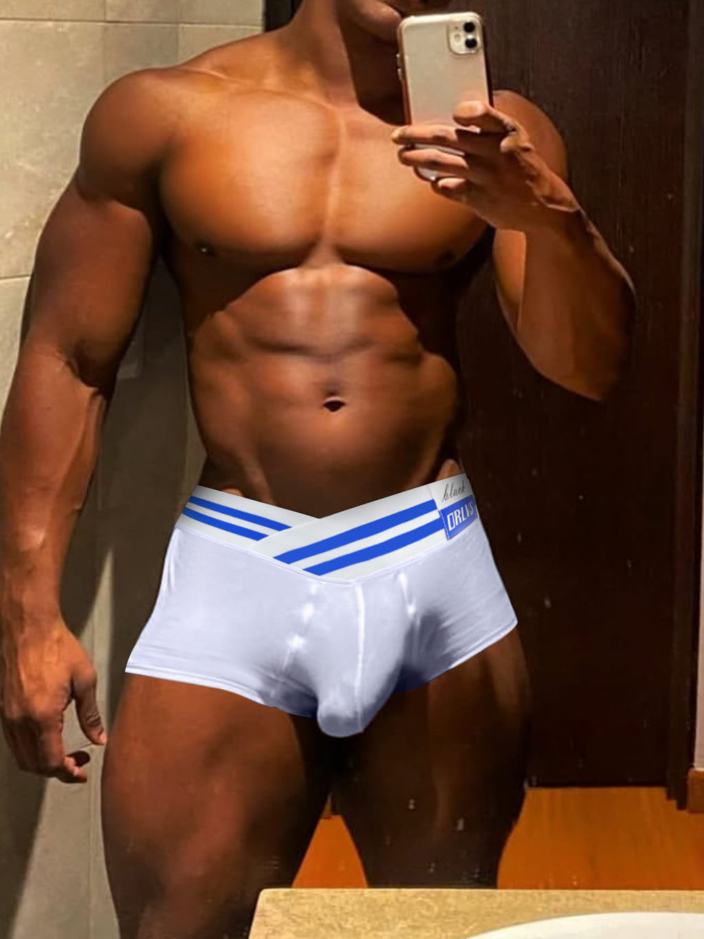 Men's Breathable Modal V-Waist Crossover Trunks Underwear