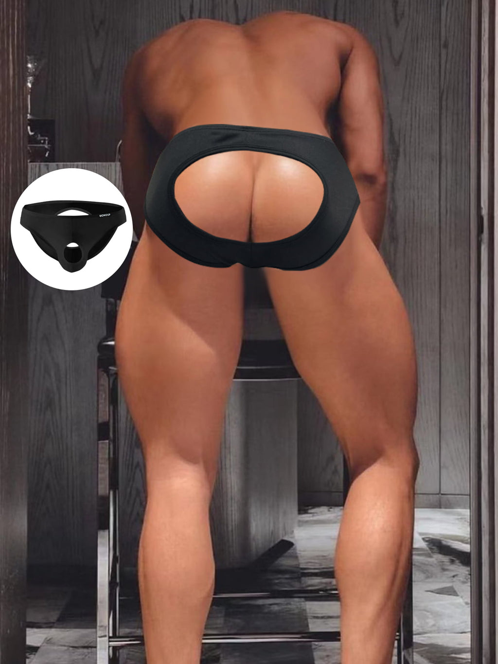 Men's Provocative O-Ring Enhancing Fetish Briefs