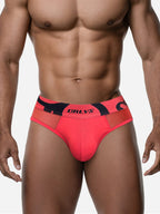 Men's Sheer Mesh Low-Rise Sport Briefs