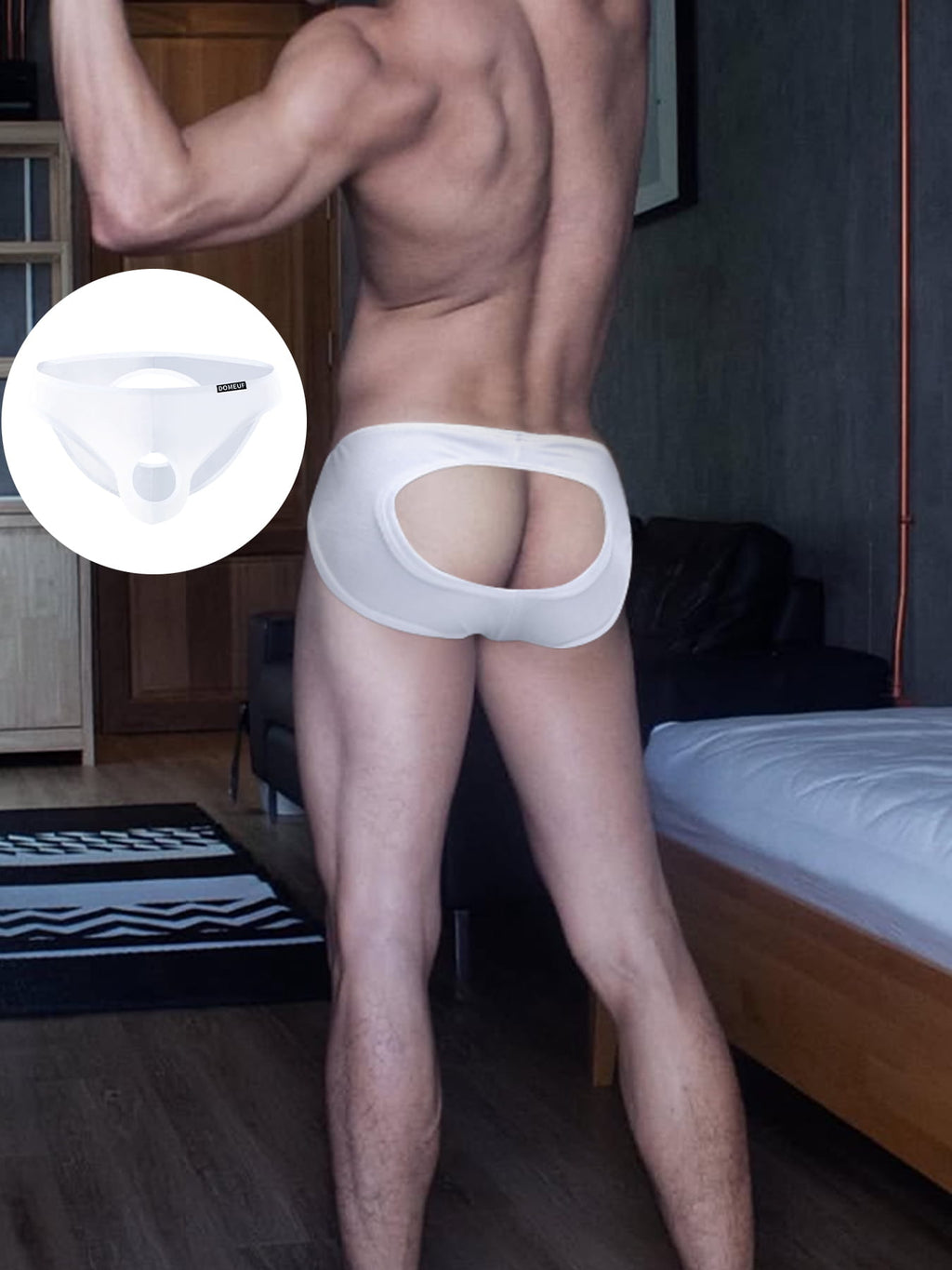 Men's Provocative O-Ring Enhancing Fetish Briefs