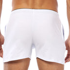 Men's Pure Cotton Knit Relaxed-Fit Lounge Boxer Shorts with Pockets
