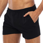 Men's Pure Cotton Knit Relaxed-Fit Lounge Boxer Shorts with Pockets