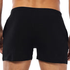 Men's Pure Cotton Knit Relaxed-Fit Lounge Boxer Shorts with Pockets