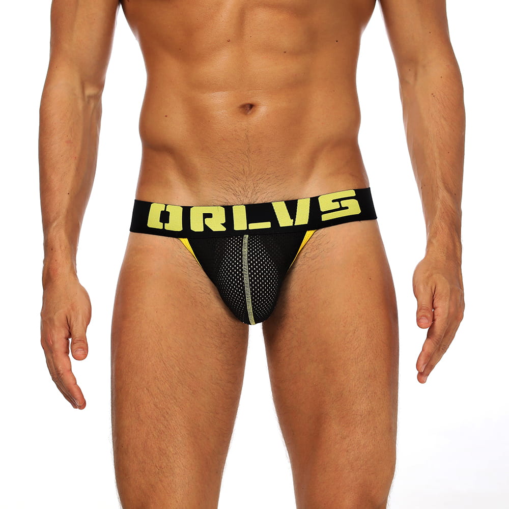 Men's 100% Cotton Breathable Mesh Jockstrap with U-Convex Pouch
