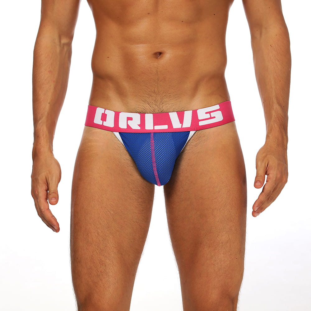 Men's 100% Cotton Breathable Mesh Jockstrap with U-Convex Pouch