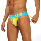 Men's 100% Cotton Breathable Mesh Jockstrap with U-Convex Pouch