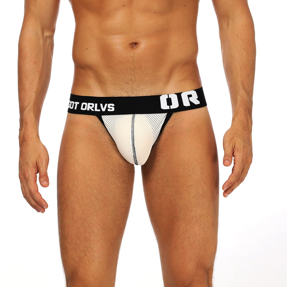Men's Breathable Pure Cotton Mesh Pouch Jockstrap