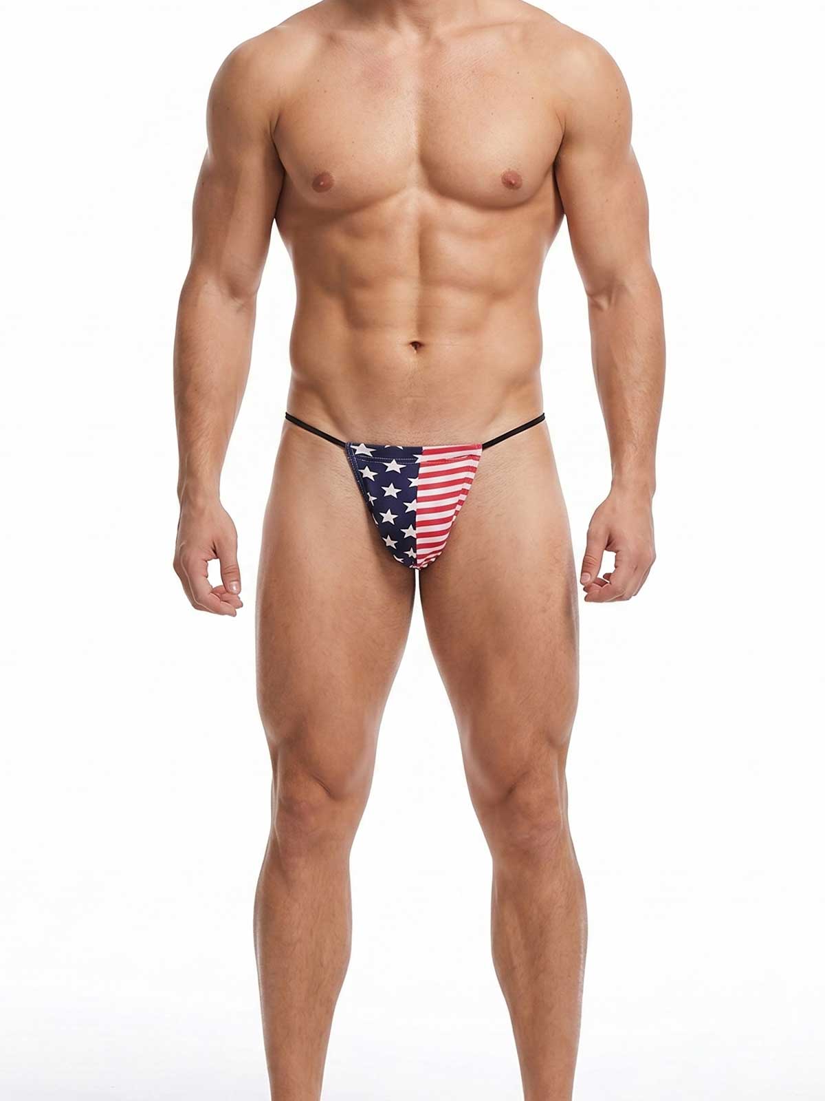 Men's Cotton American Flag G-String Thong