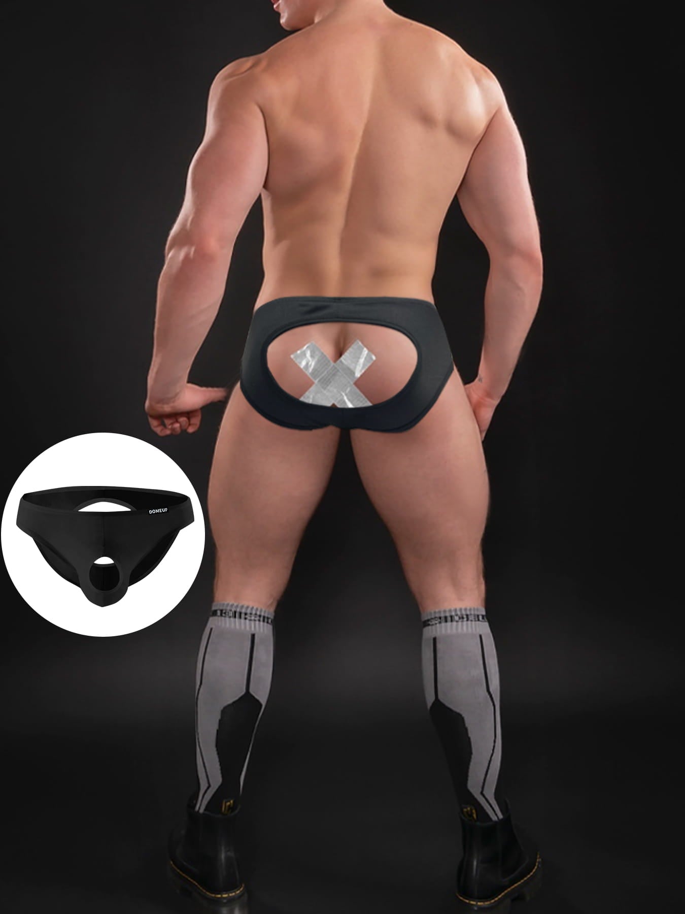 Men's Provocative O-Ring Enhancing Fetish Briefs