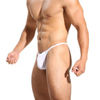 Low-Rise Breathable Nylon Men's Pouch Thong