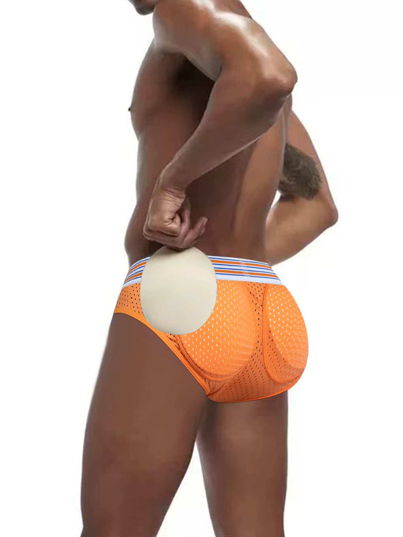 Men's Breathable Mesh Removable Padded Enhancing Briefs