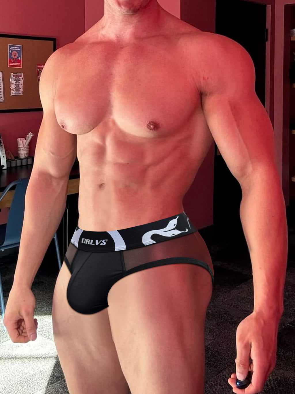 Men's Sheer Mesh Low-Rise Sport Briefs