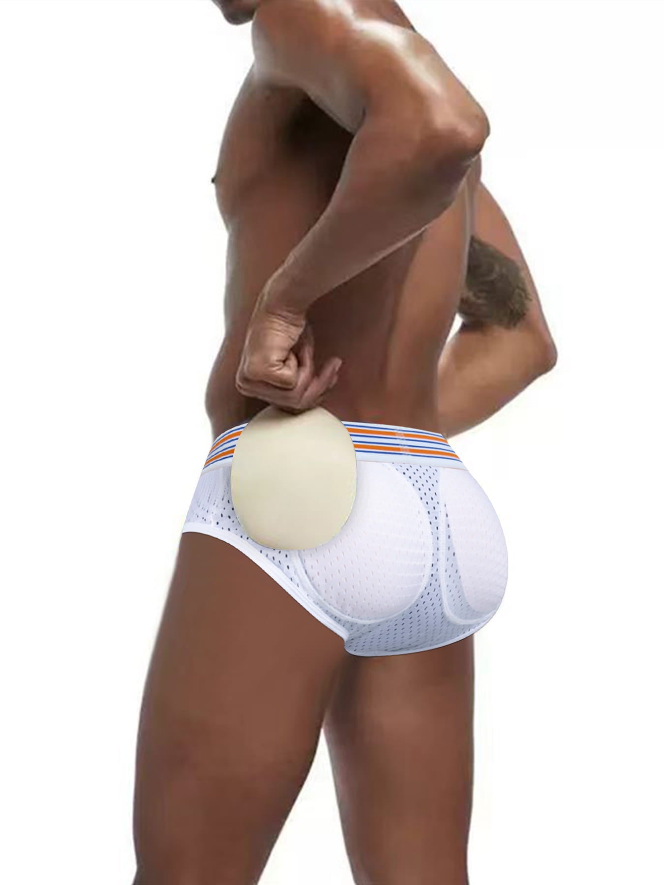 Men's Breathable Mesh Removable Padded Enhancing Briefs