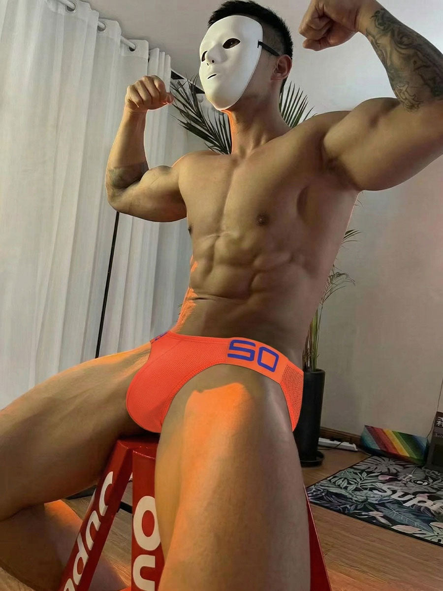 Men's Breathable Mesh Low-Rise Enhancing Briefs